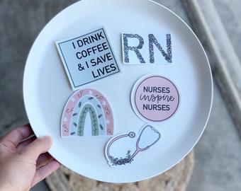 Nurse sticker pack, stethoscope sticker, RN sticker, healthcare stickers, nurse gift | waterproof sticker, RN gift, nursing school
