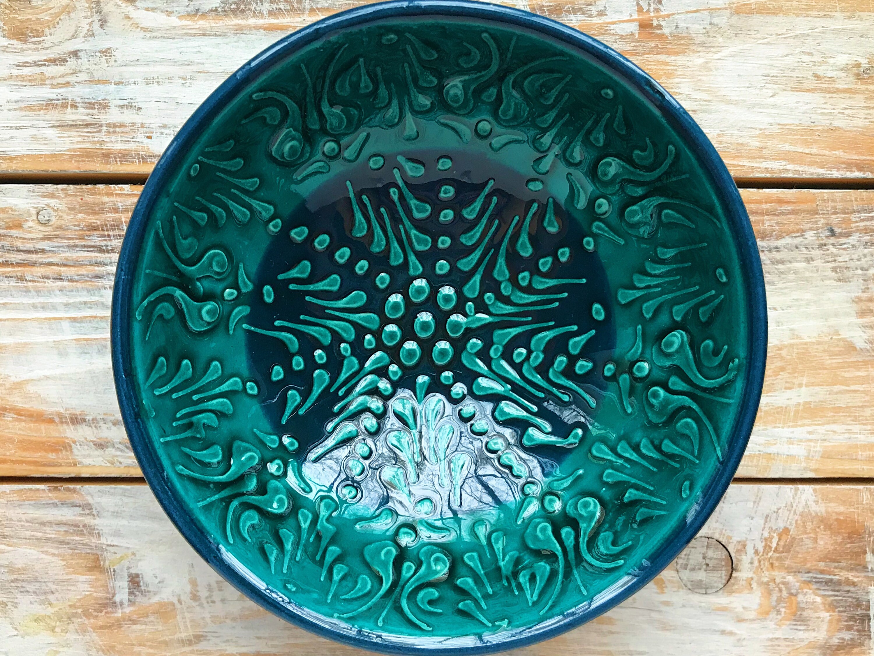 Green bowl pottery bowl green plate decorative bowl Etsy