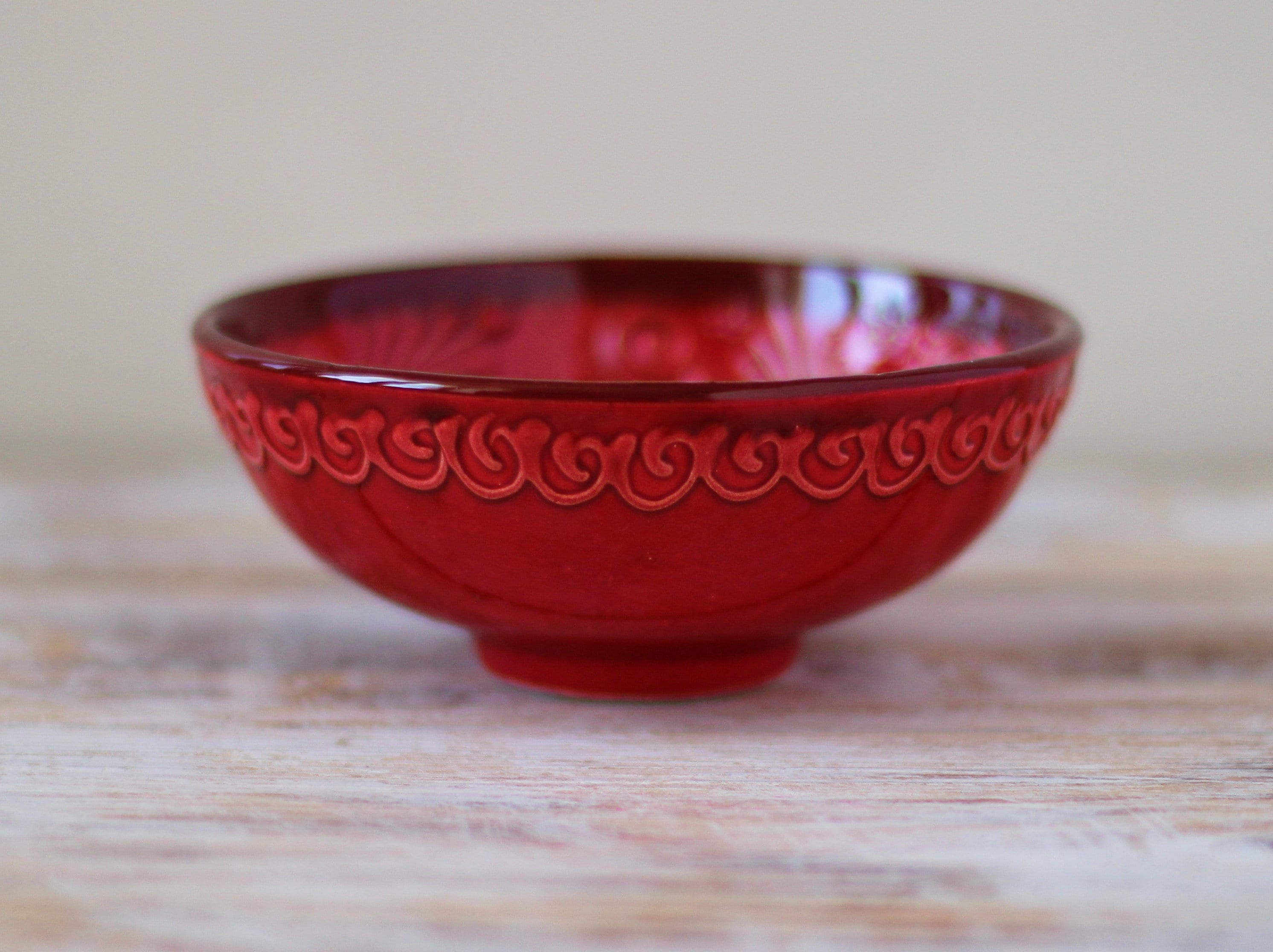 Medium bowl pottery bowl red bowl decorative bowl Etsy