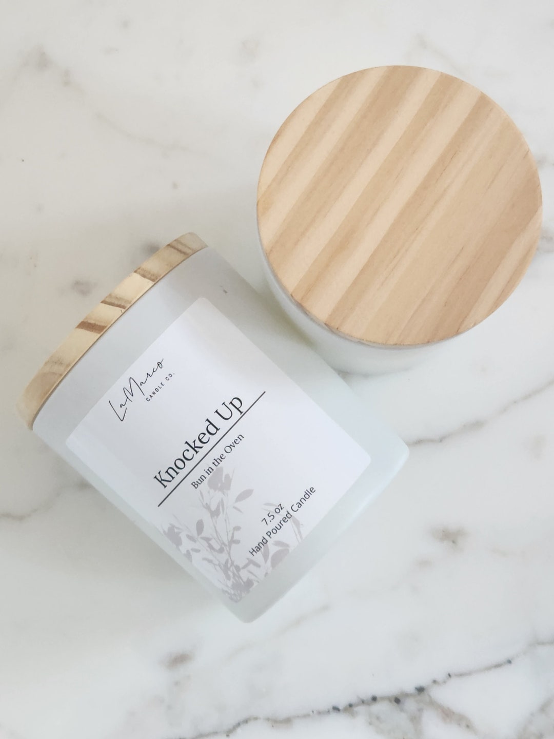 Pregnancy Candle Pregnancy Announcement Wood Wick Candle Etsy