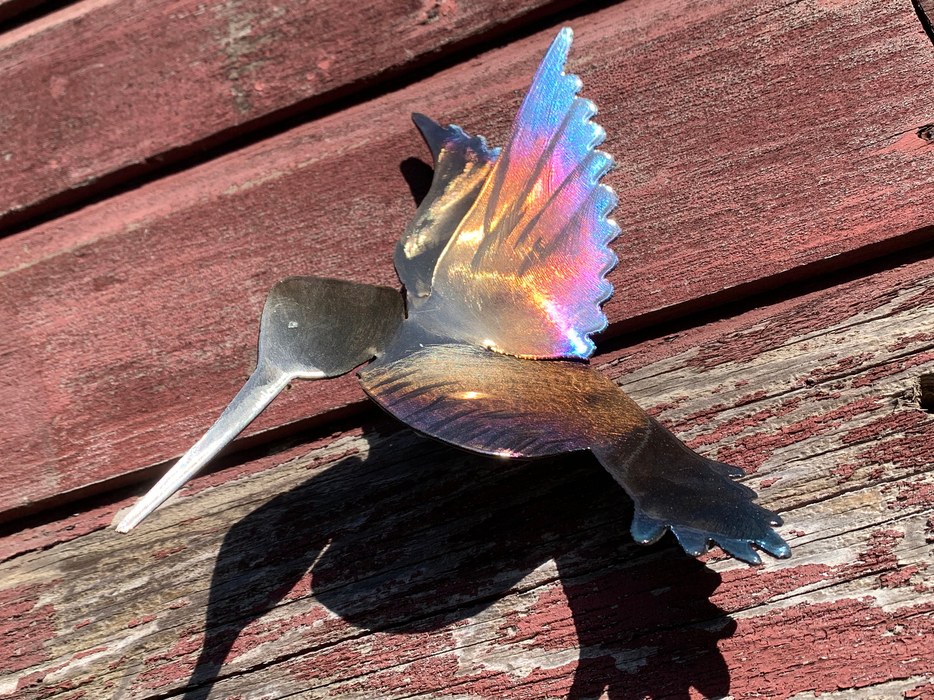 Colorful Metal Hummingbird Wall Art Etsy