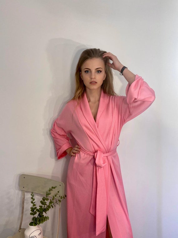 vintage 60s pink wrap dress