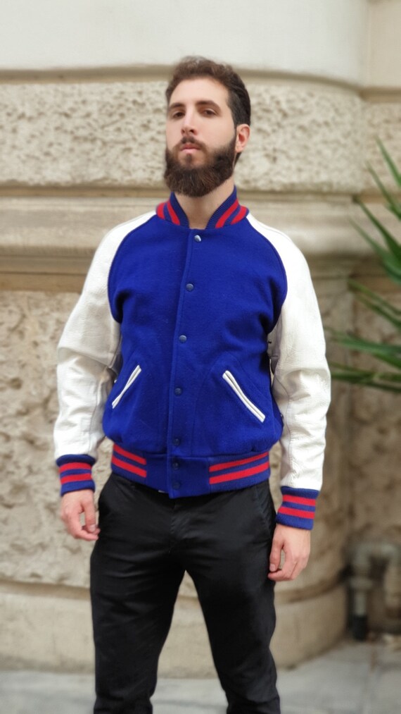 Vintage bomber jacket 90's college varsity