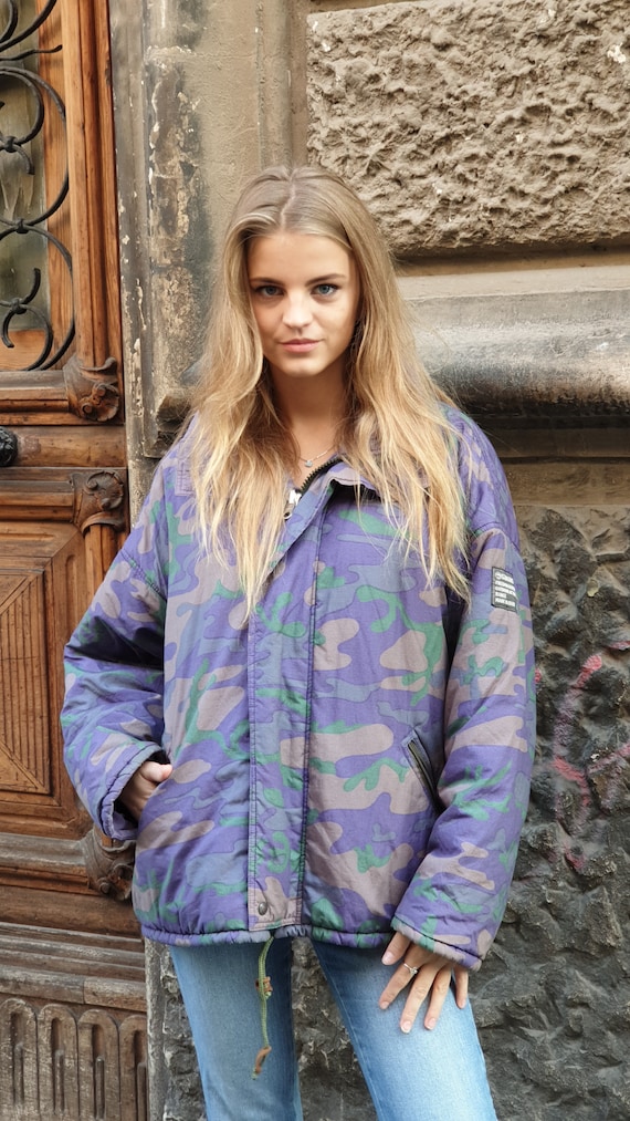 vintage 90s multicolor puffer ski jacket