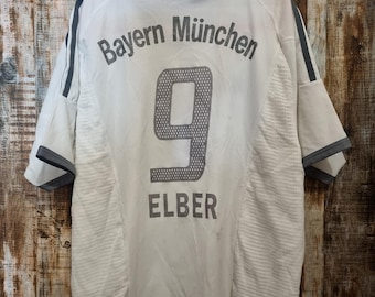 CAMISETA DE FUTBOL DEL BAYER MUNCHEN VINTAGE TALLA S PUBLICIDAD OPEL Nº 9 ELBER