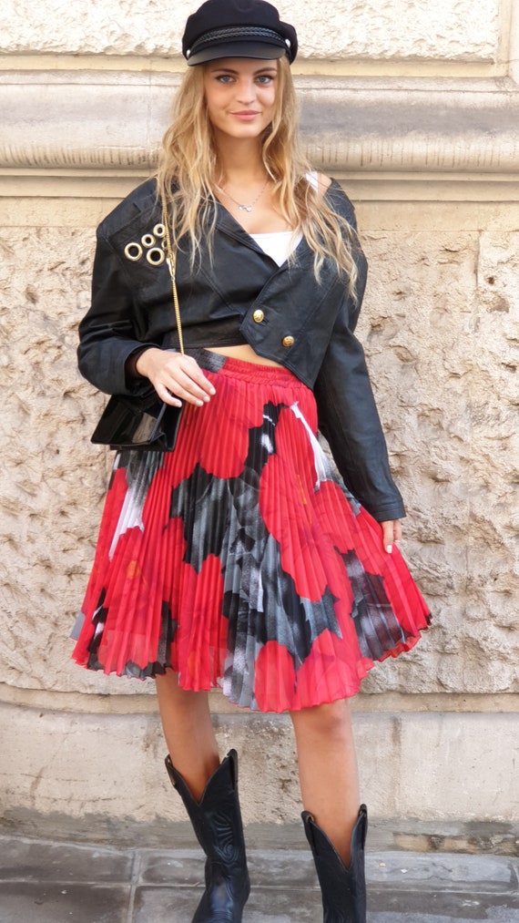 vintage 90s short blazer leather jacket