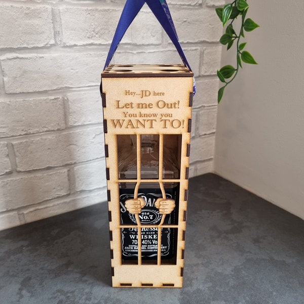 Jack Daniels bottle box holder personalised gift