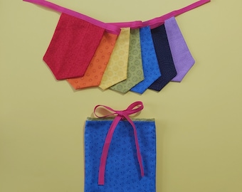 Pennant Bunting Sewing Pattern: Flag Bag Template (PDF Download)