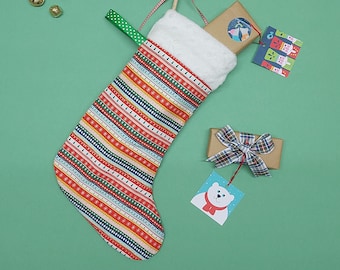 Christmas Stocking - SEWING PATTERN - Holiday Craft - Instant PDF Download