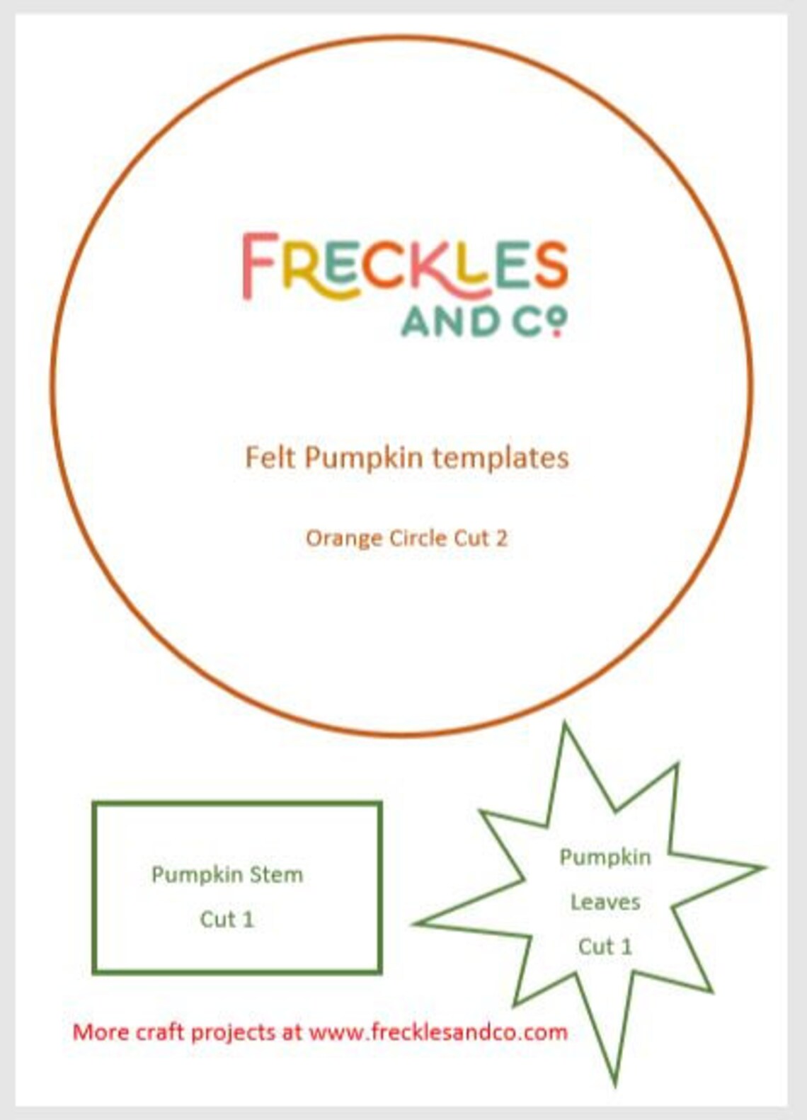 Felt Pumpkin Sewing Templates PDF Download - Etsy