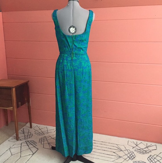 1960s vintage pencil skirt maxi dress - image 2