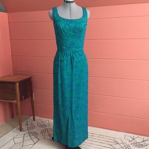 1960s vintage pencil skirt maxi dress
