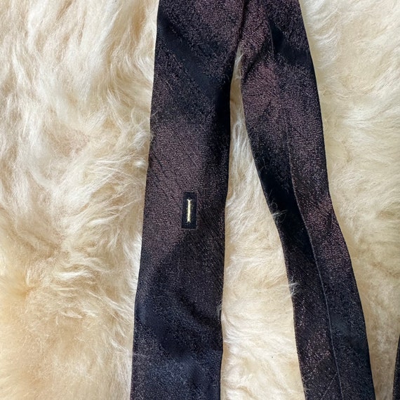 Vintage 1960s black and bronze necktie - image 2