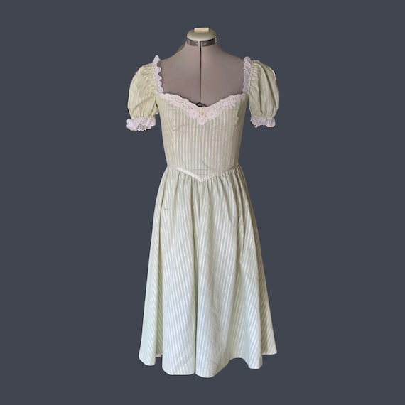 Vintage 80s Gunne Sax Strapless Dress SZ 6