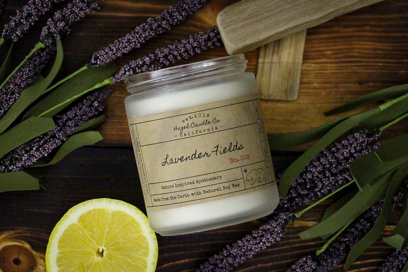 Lavender Scented Candles Eco Friendly Vegan Soy Candle Etsy