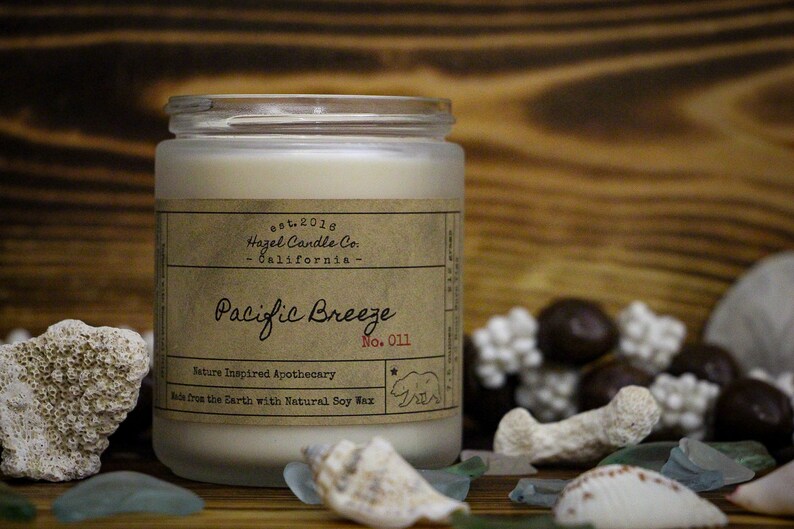 Pacific Breeze Scented Candles Eco Friendly Vegan Soy Etsy