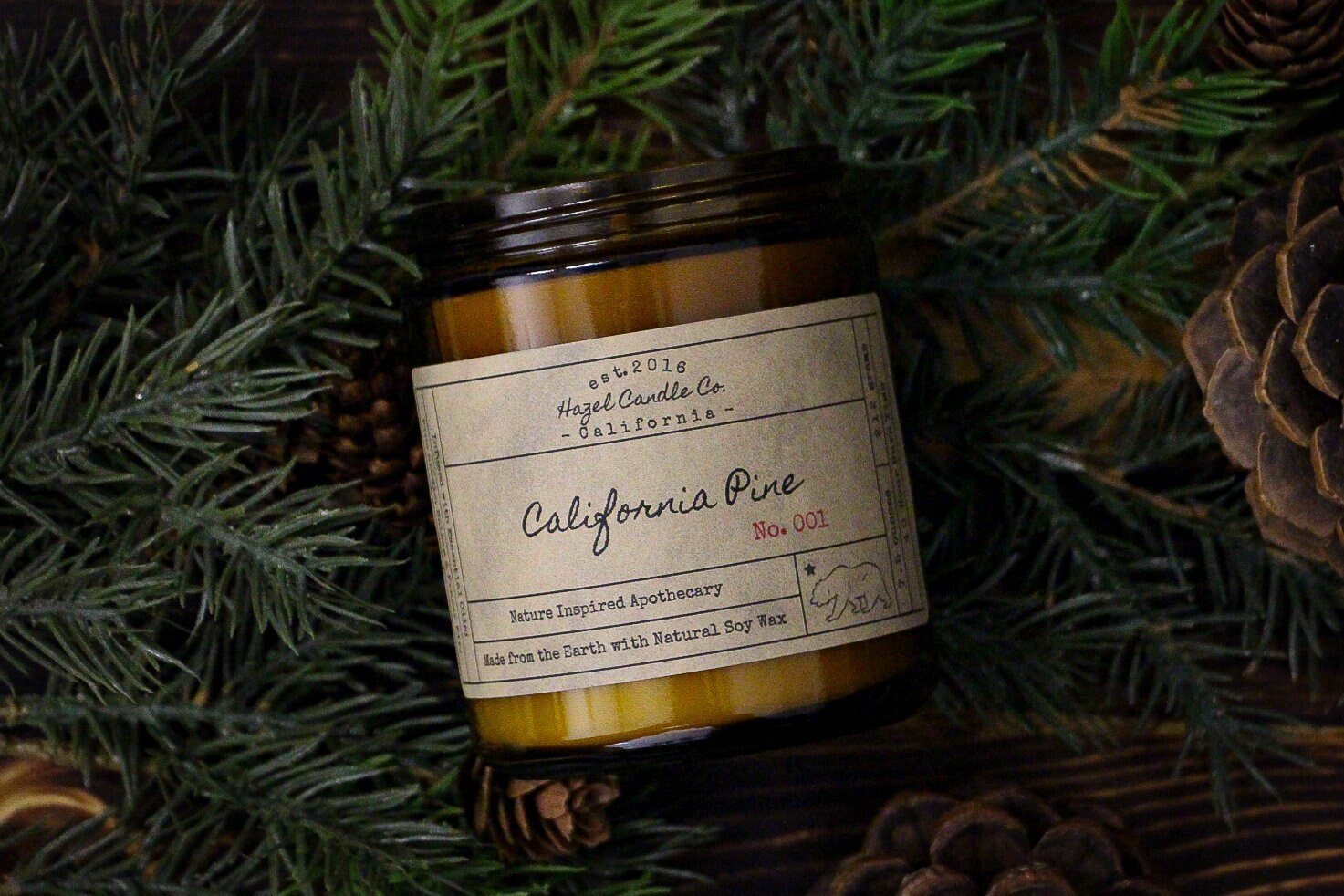 California Pine Scented Candles, Eco Friendly, Vegan Soy ...