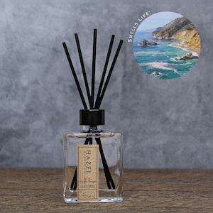 Pacific Breeze Reed Diffuser – Ocean Air & Jasmine – Fresh Coastal Room Scent – Long Lasting and Flame Free – Handcrafted in California