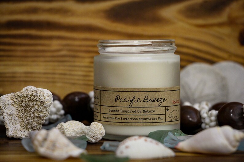 Pacific Breeze Scented Candles Eco Friendly Vegan Soy Etsy