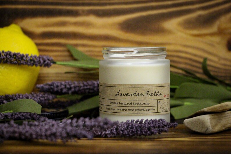 Lavender Scented Candles Eco Friendly Vegan Soy Candle Etsy
