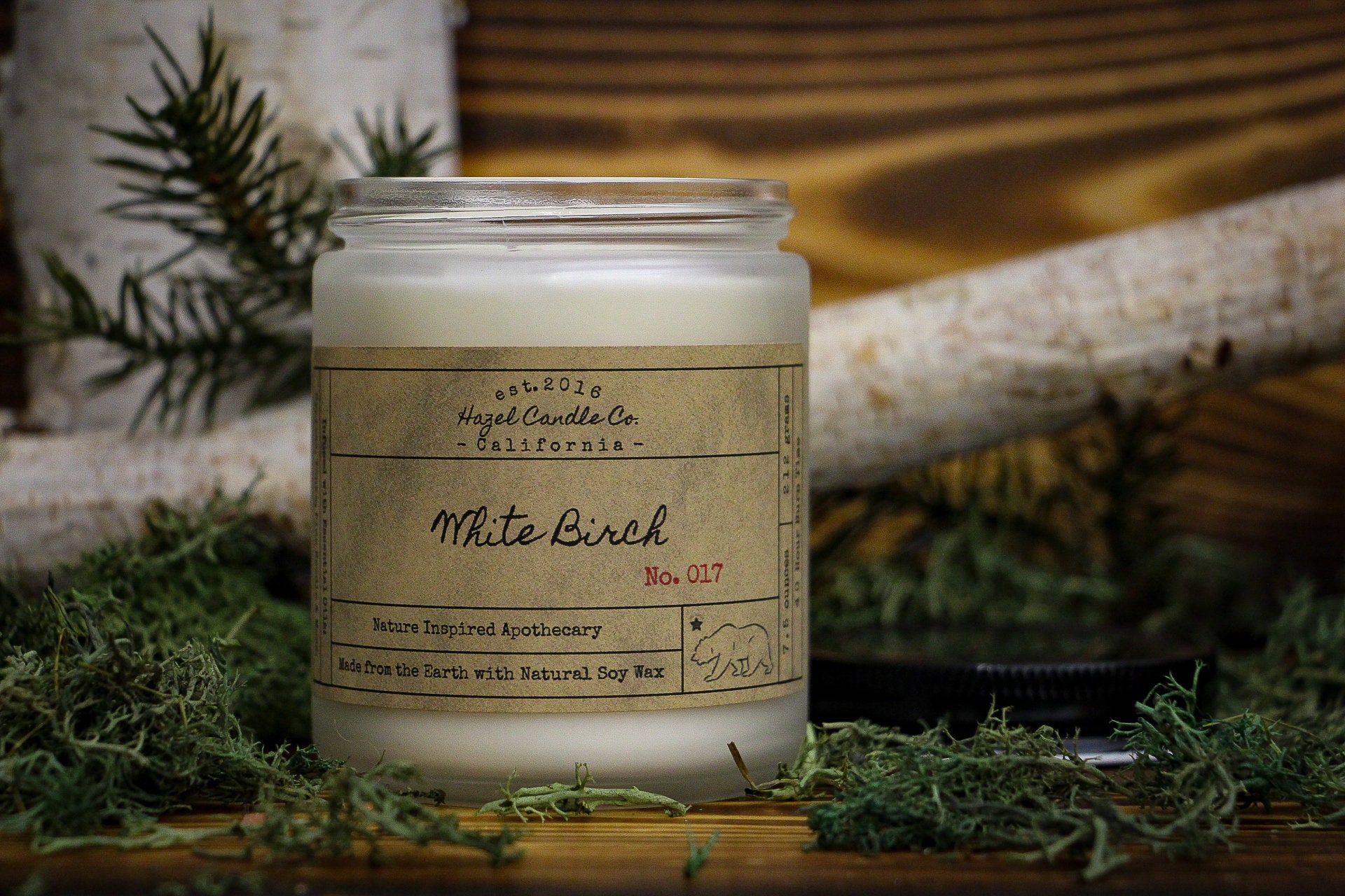 White Birch Scented Candles Eco Friendly Vegan Soy Candle Etsy