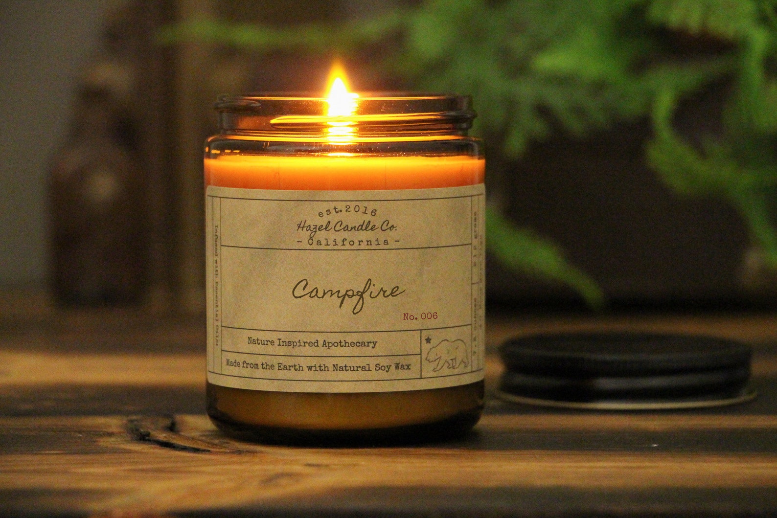 Campfire Scented Soy Wax Candle / Hand Poured in California Etsy