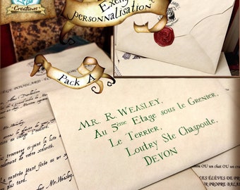 Lettre d&#39;acceptation personnalisée, à l&#39;école de sorcellerie Poudlar, 10 langues au choix !