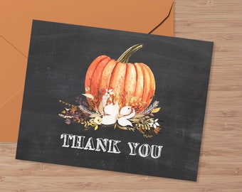 Chalkboard Thank You Card Etsy