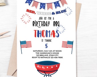 Barbecue Invitation Etsy