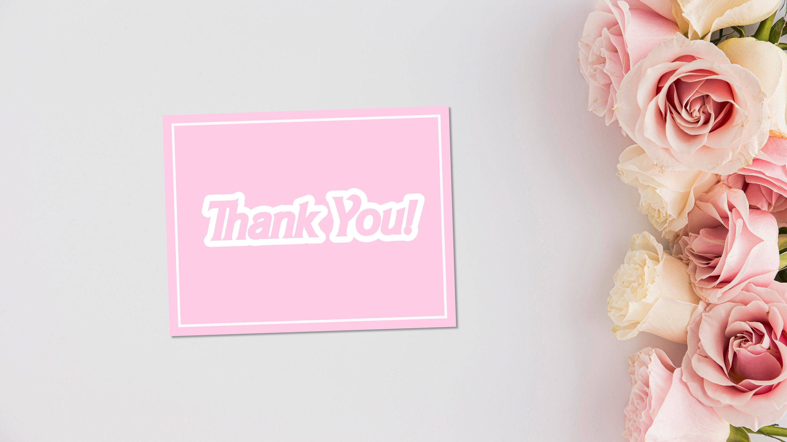 Pink Doll Thank You Card // Cute Pink Printable Thank You Card - Etsy