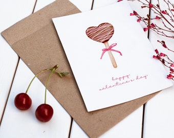 Happy Valentine's Day Greeting Card // Printable Valentine Greeting Card
