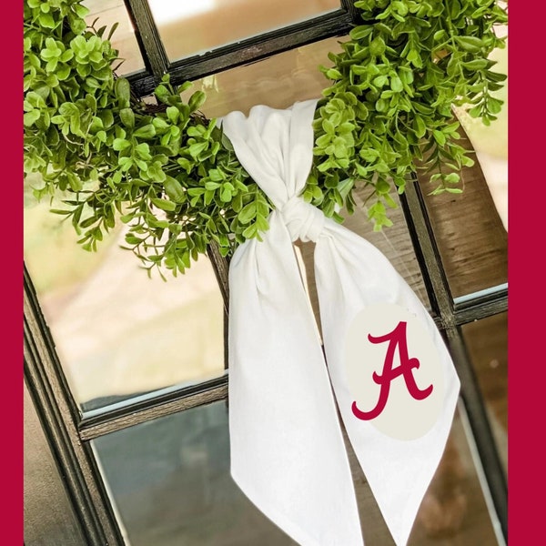 Alabama Wreath Sash, Alabama Sash, Crimson Sash