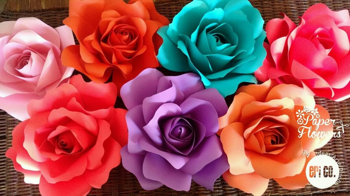 Paper Roses, Backdrop Roses, Mexican Theme Party, Roses for Backdrop
