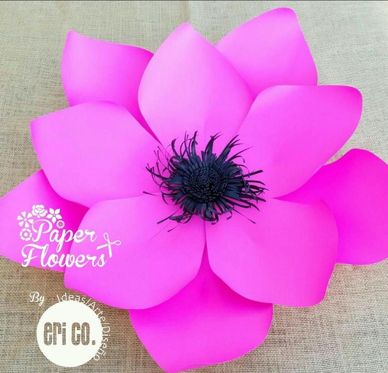 Giant Paper Flower Template Etsy