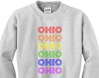 ohio pride sweatshirt ohio pride parade ohio sweatshirt rainbow pride ohio gay pride shirt ohio pride gift vintage style pride shirt LGBTQ