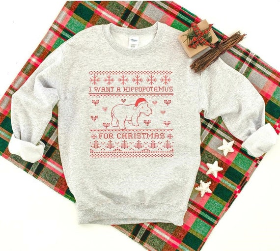 Hippo ugly christmas best sale sweater