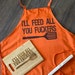I'll feed all you fuckers funny dad apron gift for dad fathers day gift apron for dad mens apron funny mens apron funny dad gift funny apron 