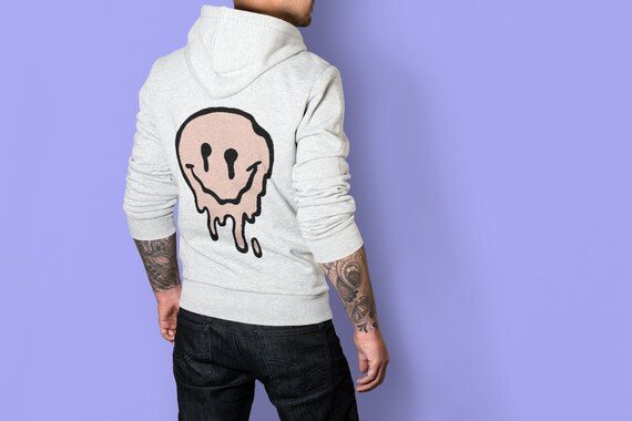 Drippy smiley face hoodie hotsell