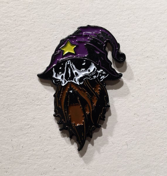 Wizard Skull Enamel Hat Pin by Alan Forbes Etsy