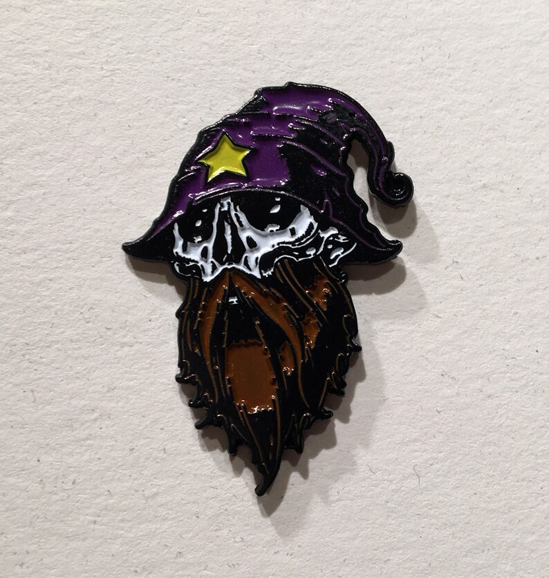 Wizard Skull Enamel Hat Pin by Alan Forbes Etsy