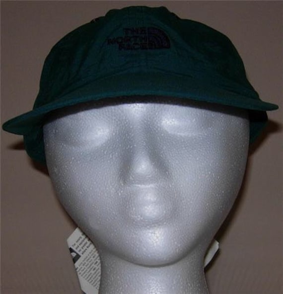 Dead Stock NWT Vintage North Face Nylon Logo Baseball Cap Hat Laurel Green  1996/1997 OSFA Adjustable 