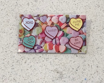 Conversation Candy Hearts Valentine’s Day I Love You 5 Enamel Pin Set