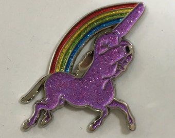Majestic as Fuck Unicorn - Purple Glitter Variant Hat Pin