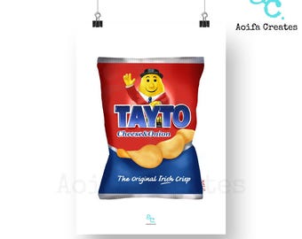 Tayto Crisps Art Print: Hand-Drawn Irish Snack Poster