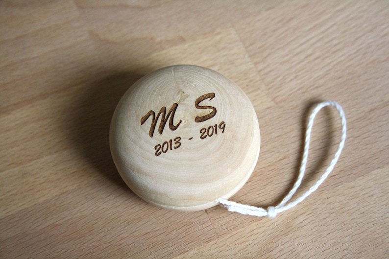 Wooden yoyo personalized birthday aniversary gift engraved Etsy