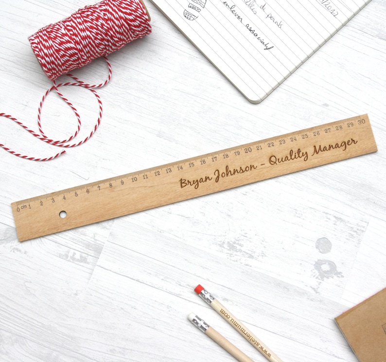 Personalized Wooden Ruler Unique Desk Accessory - Etsy UK