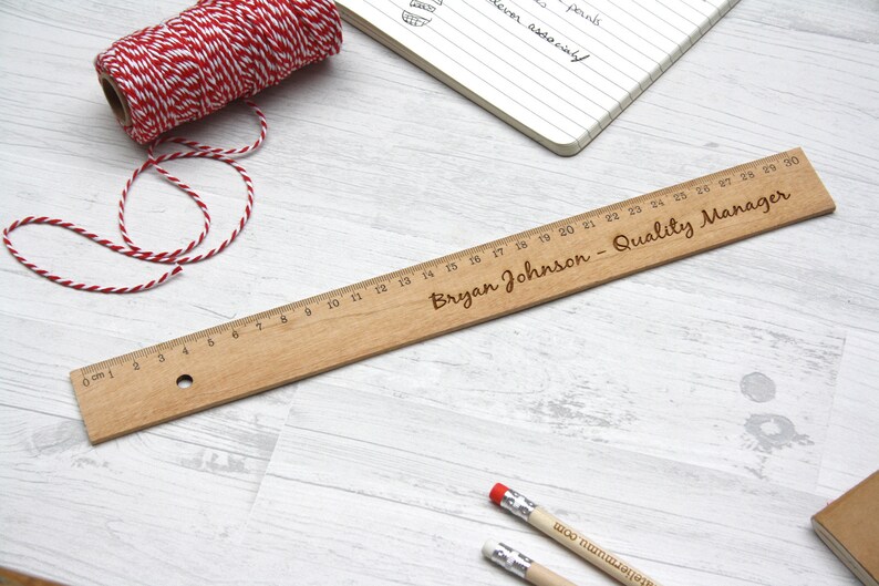 Personalized Wooden Ruler Unique Desk Accessory - Etsy