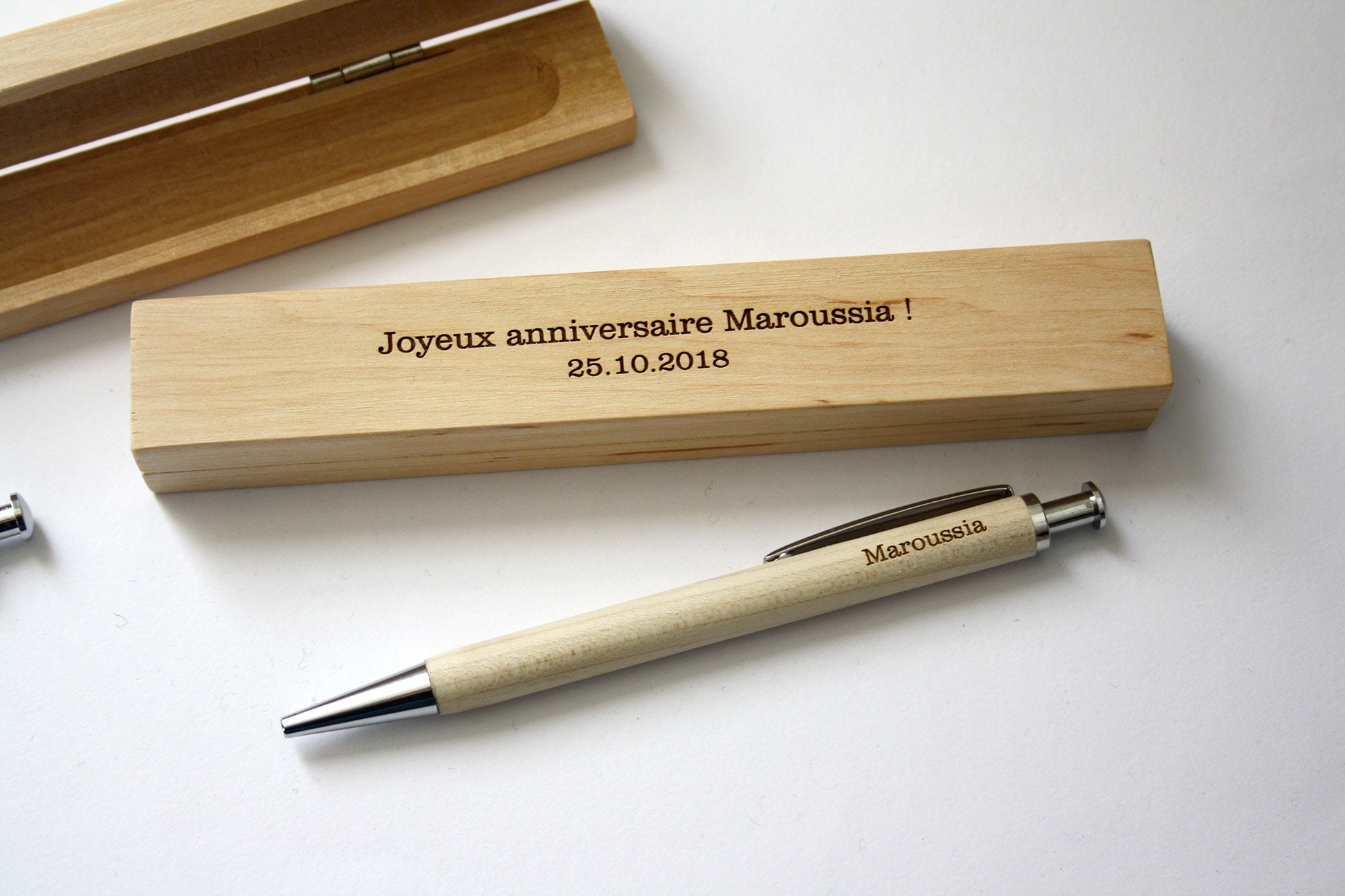 Custom Pen in Wood and Metal, Personalized With Your Text Engraved by ...