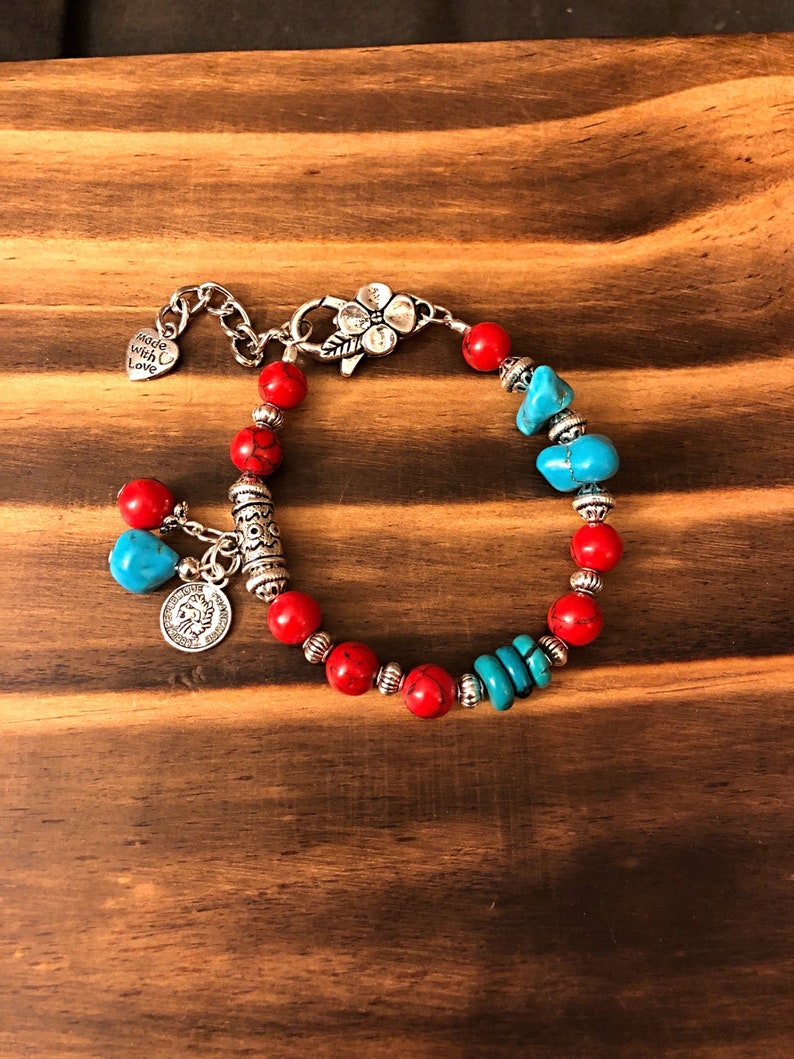 Turquoise Bohemian Bracelet gypsy boho. Boho Bracelet Etsy