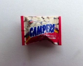 Dollhouse miniature campers marshmallow bag  - handcrafted